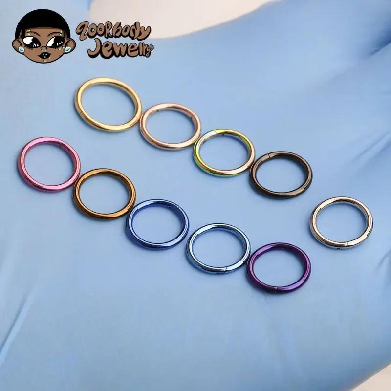 Piercing Naso Titanio G23 F136 Grado Impiantabile 14G 16G 18G 20G Clicker Diaframma Piercing Trago Gioielli Corpo Sexy