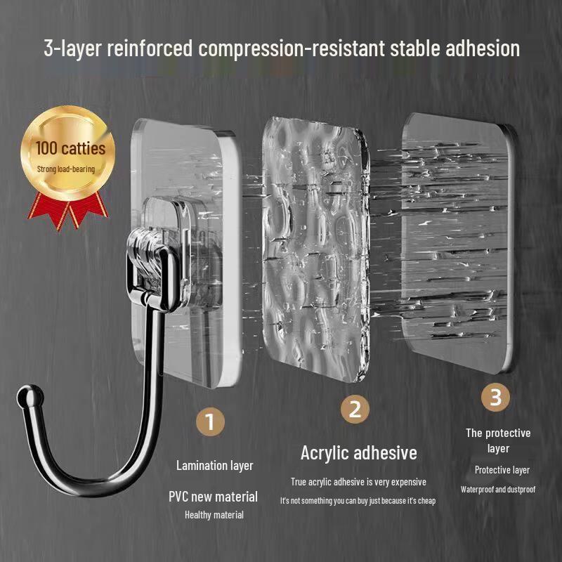 LIEI Transparent Traceless Adhesive Wall Hook