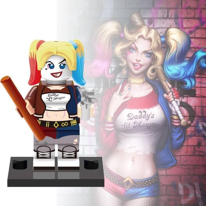 Premium Plastic Diy Poison Ivy Catwoman Quinn Two-face Building Blocks Toy Set