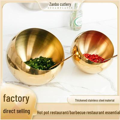 Stainless Steel Slanted Condiment & Dipping Bowl for Hot Pot Tableware, Hotel Buffet, or Side Dish
