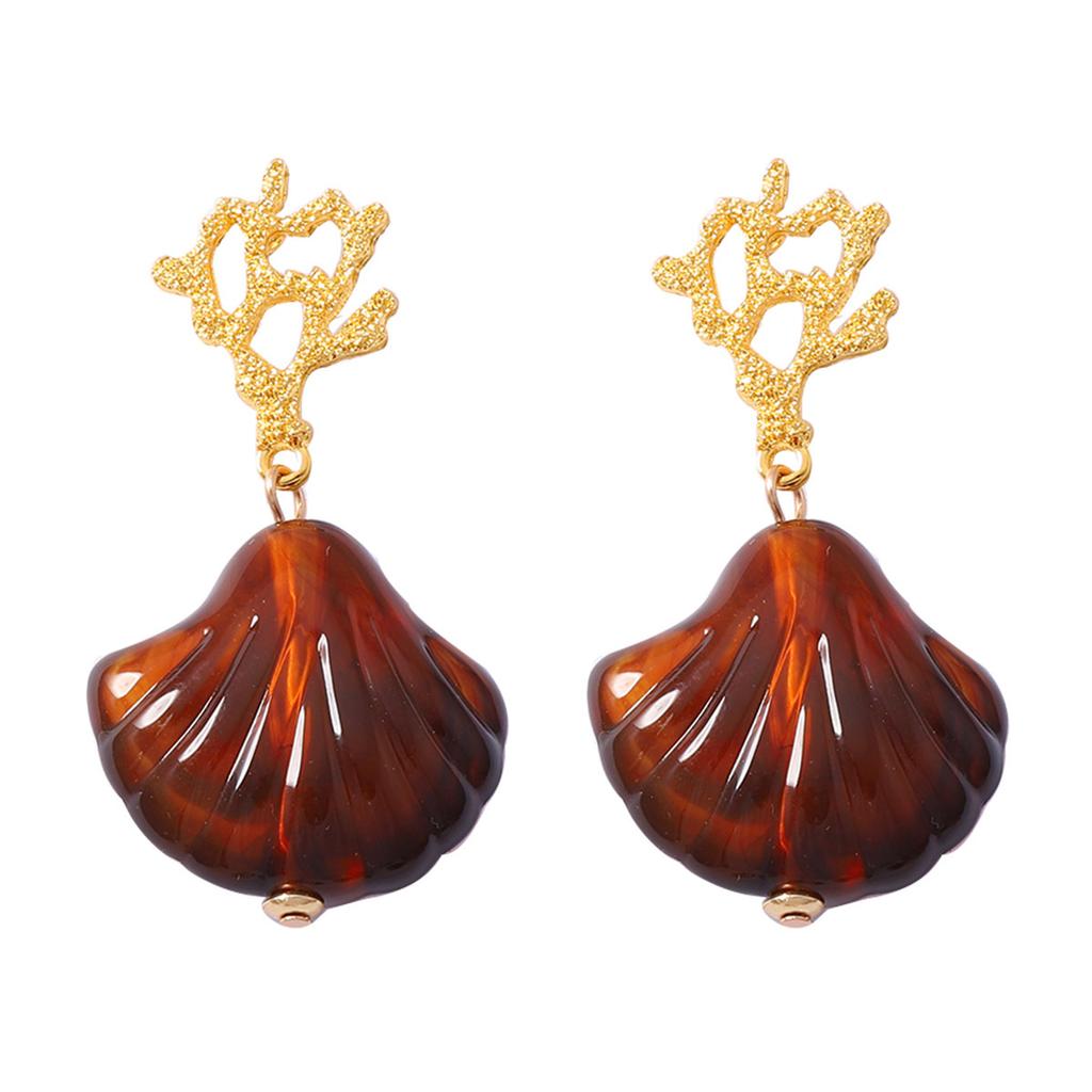 Summer Vacation Atmosphere Creative Design Conch Starfish Shell Earrings Fashionable Versatile Women's Models
