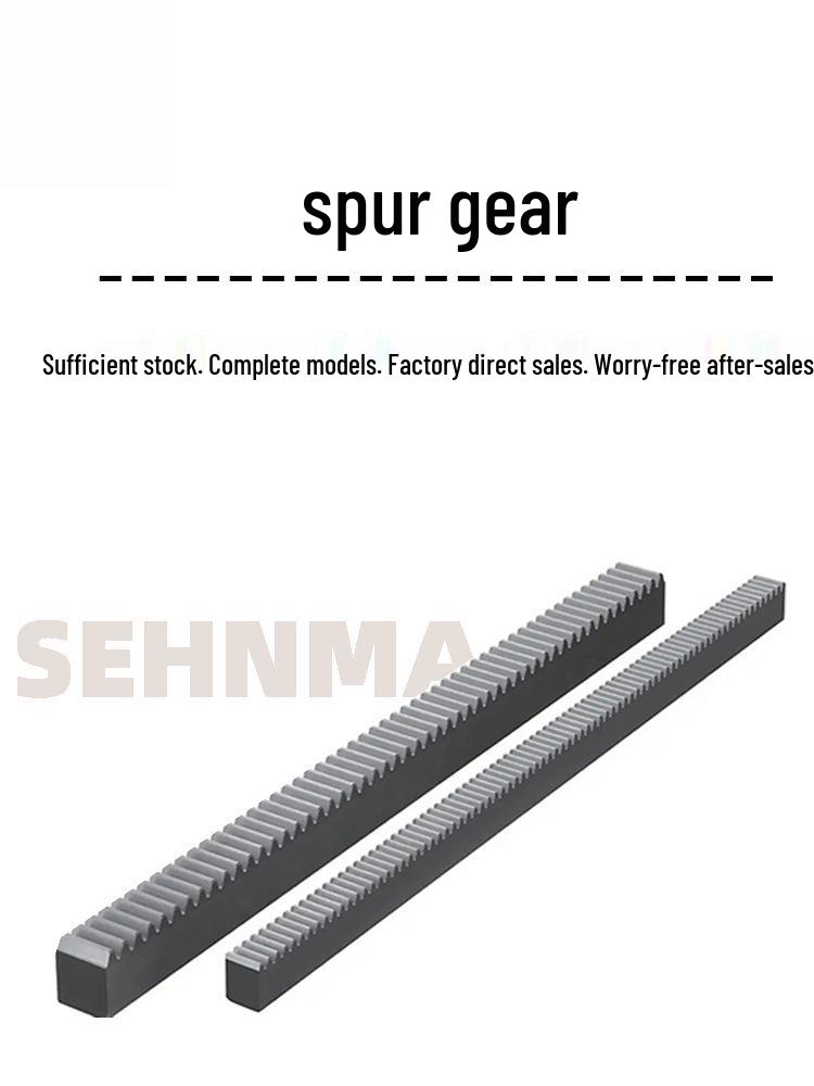 High-Frequency Quenched 1.5M Rack Spur Gear Pinion, 45 Steel, for Motor Machine Tool
