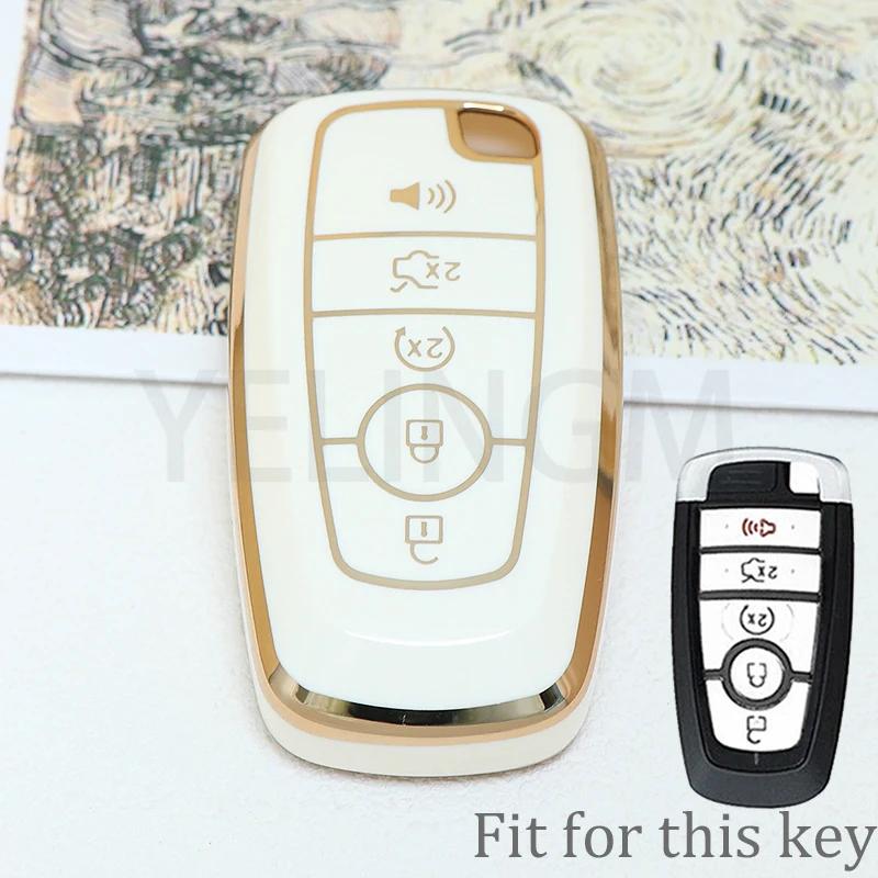 3 4 5 Button Car Key Cover For Ford Fusion Mondeo Mustang Explorer Edge Ecosport For Lincoln Mondeo Mkc Mkz Mkx Key Case For Car