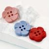 100pcs Mixed Color Plastic Flower Buttons 17mm/0.67in, Assorted Cartoon Design for DIY Crafts, Sweaters, Cardigans, Shirts, Festive Gift Making