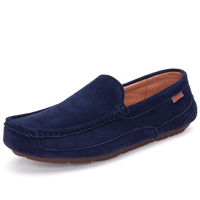 Casual Men Genuine Leather Suede Shoes Summer Breathable Classic Men'S Loafers Moccasins Penny Shoes Fashion Men'S Shoes