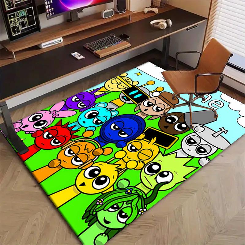 Custom SPRUNKI Mat Personalized Name, Polyester Washable Indoor Entryway Rug, Gift for Christmas, Easter, Thanksgiving Day