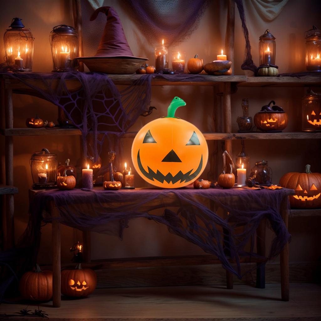 2025 Halloween Inflatable Pumpkin Light PVC Inflatable Pumpkin Lantern Outdoor Decoration for Horror Home Garden Courtyard Gifts