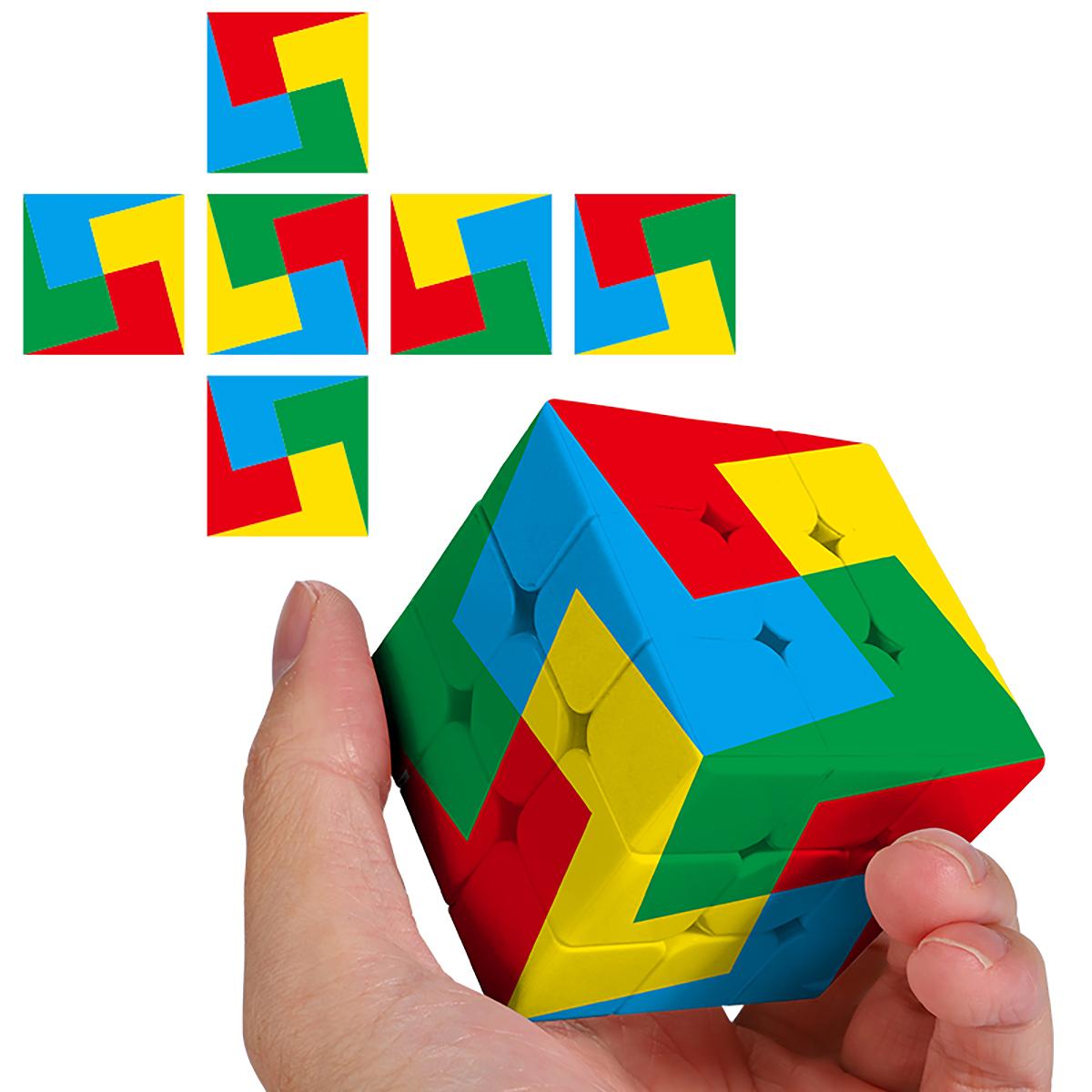 

Magic Cube 3x3x3 Quick Twist UV Printed Four Color Windmill Stress-Relieving Puzzle Professional Game Children s Toy Gift