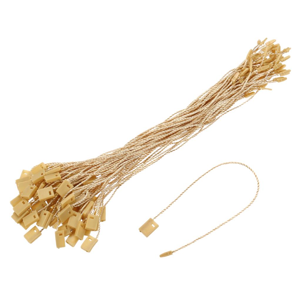 500Pcs Nylon Hang Tag String Snap Lock Pins Loop Price Tag Fastener Plastic Tags Ties Tag Tags with String 6.7Inch