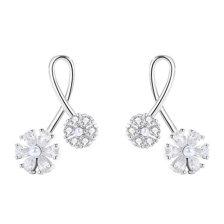 S925 Silver Sunflower Stud Earrings: Trendy Retro Light Luxury for Women, 2022