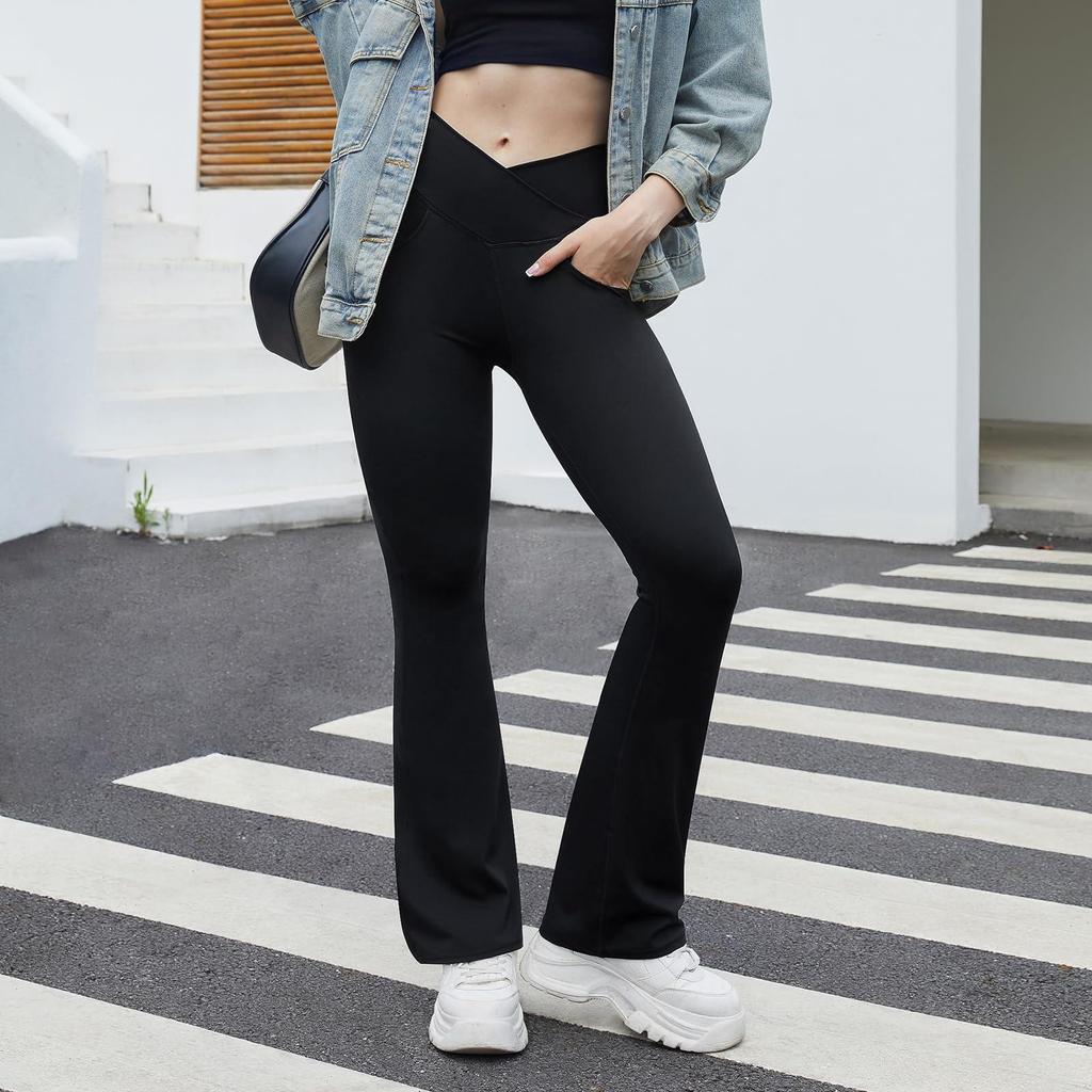 Women's High Waist Bootcut Yoga Pants - Flare Leggings for Gym, Running, Outdoor, and Formal Wear