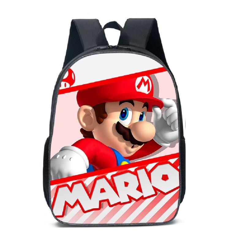New Arrival Mario Cartoon Backpack For Elementary And Middle School Students Lunch Bag And Pencil Case Included