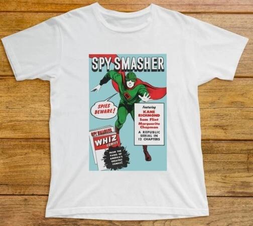 

Футболка Spy Smasher 613 Ретро 40-х Серийный Fawcett Комиксы Супергерой Whiz Маска 4XL