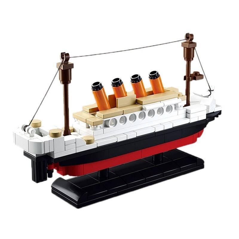 194PCS DIY Titanic Ship Building Blocks Kids Toy Gift