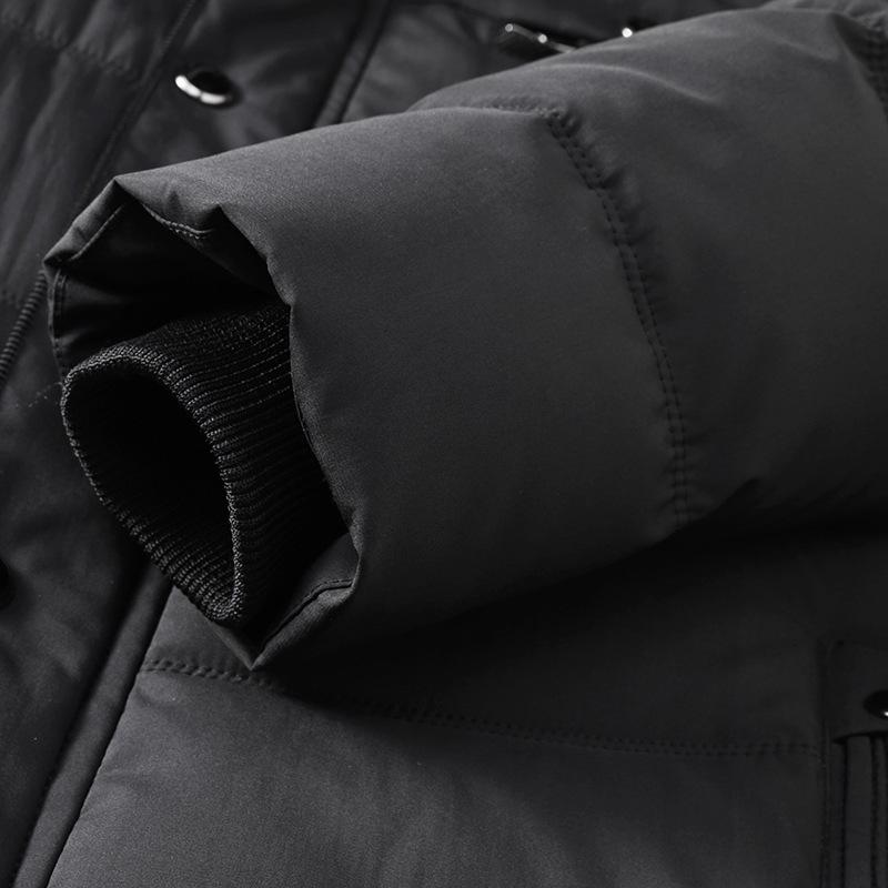 Winter Men Velvet Thickening Jackets Hooded Plus Size Outdoor Coat