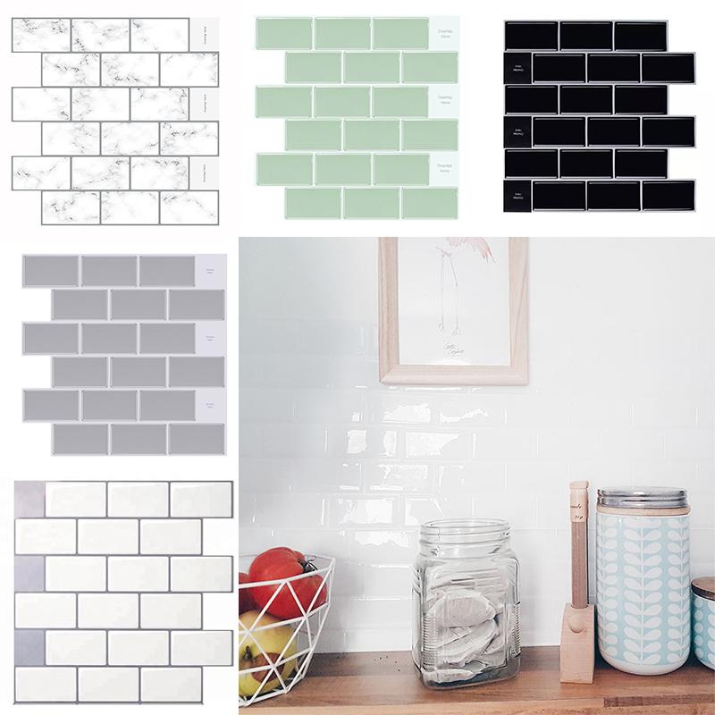 5x Peel and Stick Backsplash Tile 3D Vinyl Self-Adhesive Stickers Mosaic Hexagon