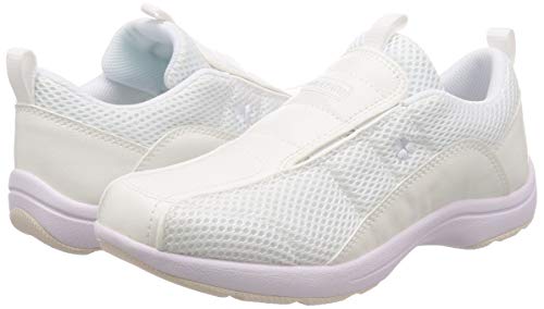 Moonstar Women's Omoiyari 506 Work Nurse Shoes, Sneaker-Style Nurse Shoes, White, Size 23.5 cm, 2E