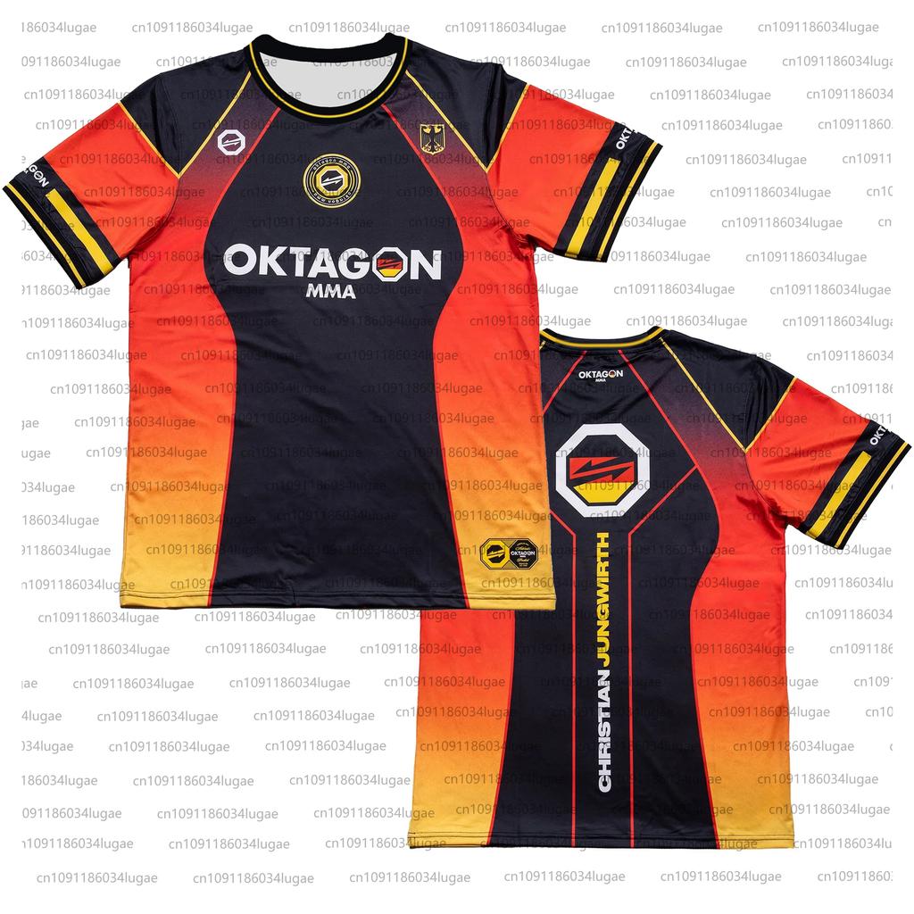 2025 Summer Print OKTAGON Fighting Fighter Fans Uniform Men Women Breathable Round Neck Short Sleeve Man Casual T-shirt Jersey