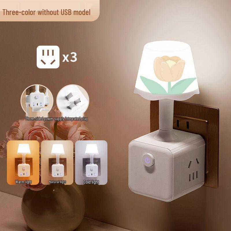 Волшебный куб: Ночник с USB-зарядкой и комбинированный удлинитель Includes Stickers