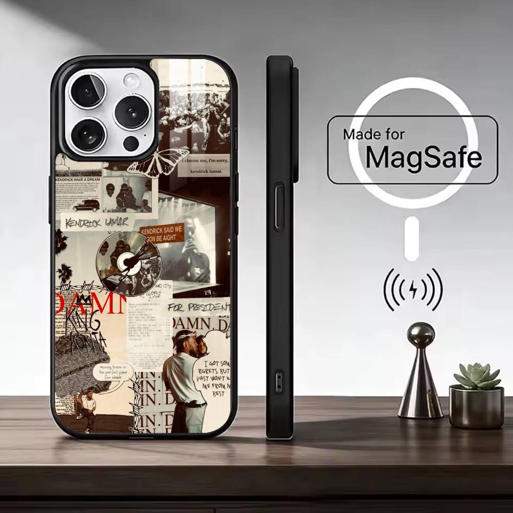 K-Kendrick Lamar Rapper Phone Case For iPhone17,16,15,14,13,12,11 Plus,Pro Magnetic For Magsafe Wireless Charging