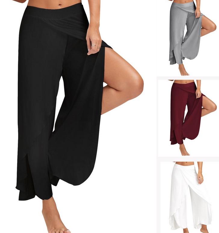 Buy Pure Chiffon Wide Leg Yoga Pants at 