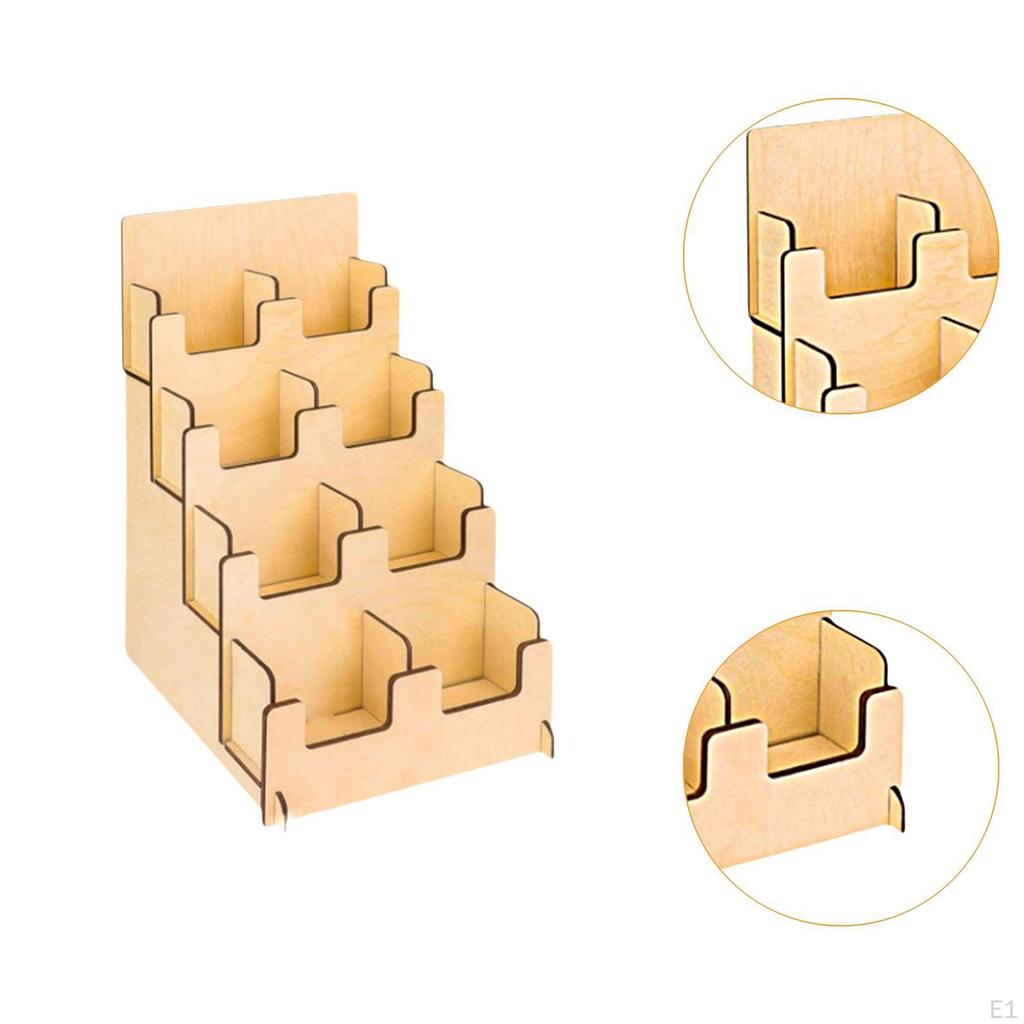 Christmas Greeting Card Display Stand Sticker 4 Tier Easy Assembly Brochure Holder for