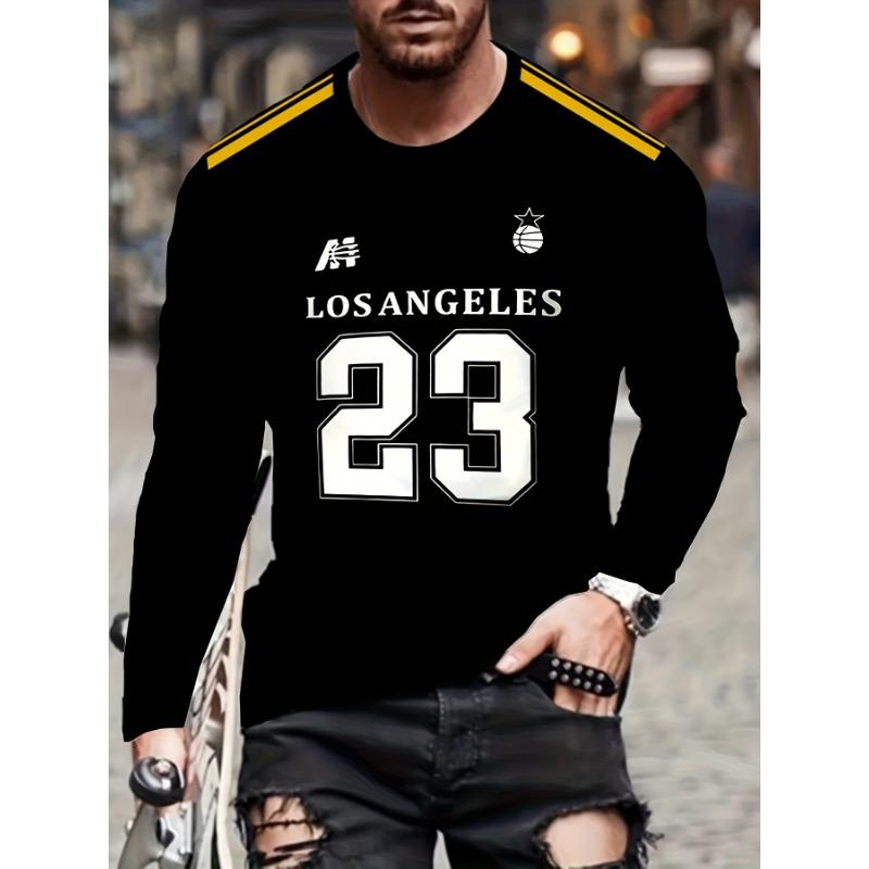 

Summer new men s fashionable casual sportswear printed long sleeved T-shirt 3XL