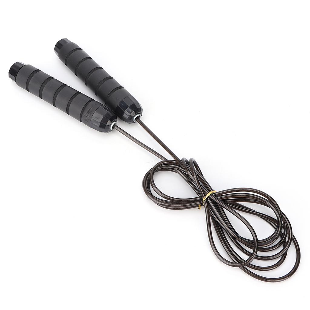 Speed Jumping Rope Anti Skid Handle Adjustable Length Thickened Fitness Jump Rope Black