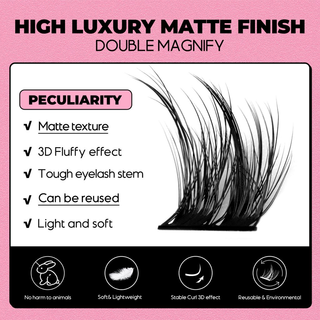 Clustere de gene DIY Extensie de gene Cluster de gene individuale Volum lung natural Tavă mixtă Set de grupuri de gene