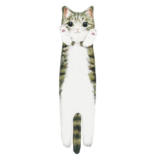 Ręcznik do rąk 3D Kotek Kitty Ręcznik do rąk z zatrzaskami Wiszący Dekoracyjny Miękki Chłonny Szybkoschnący Ręcznik do twarzy Artykuły łazienkowe