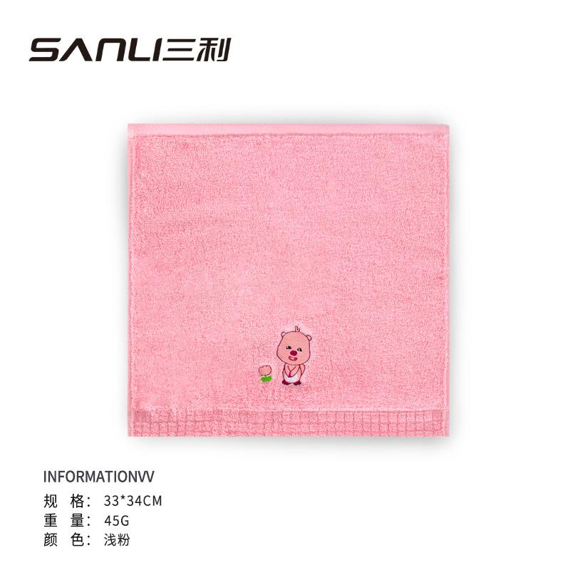 Towel Ruby Square Towel Pure Cotton Water Absorbent Embroidered Small Towel Cotton Face Cleansing Towel Gift Children s Towel 34*34