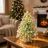 Handmade DIY Beaded Christmas Tree Kit Crystal Bead Colorful Halloween Tree Making Kit with Light Up Sparkling