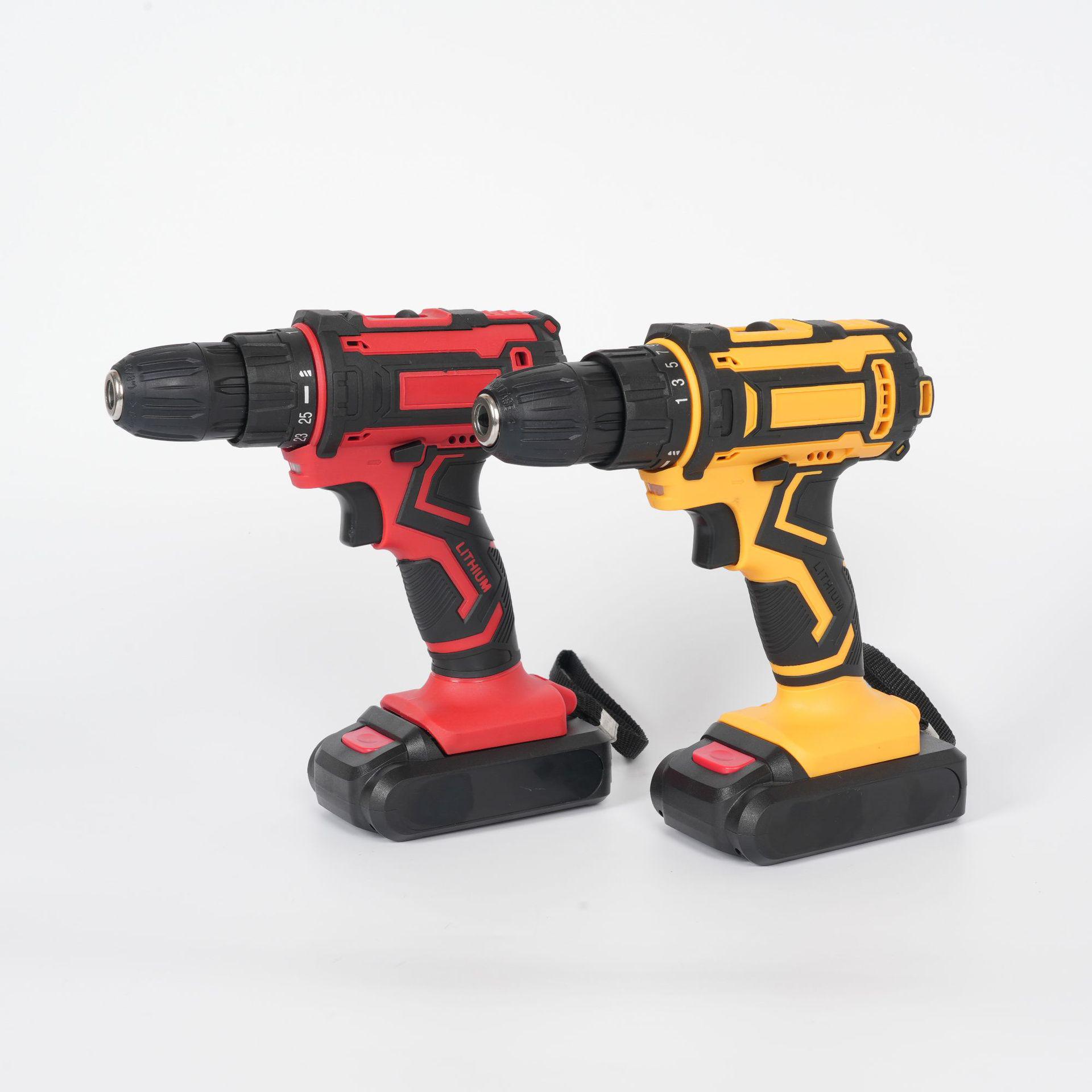 

High-Power Multifunctional Lithium Battery Electric Drill - Portable Rechargeable Impact Drill for Home Use Red - Bare Tool, No Battery, No Charger