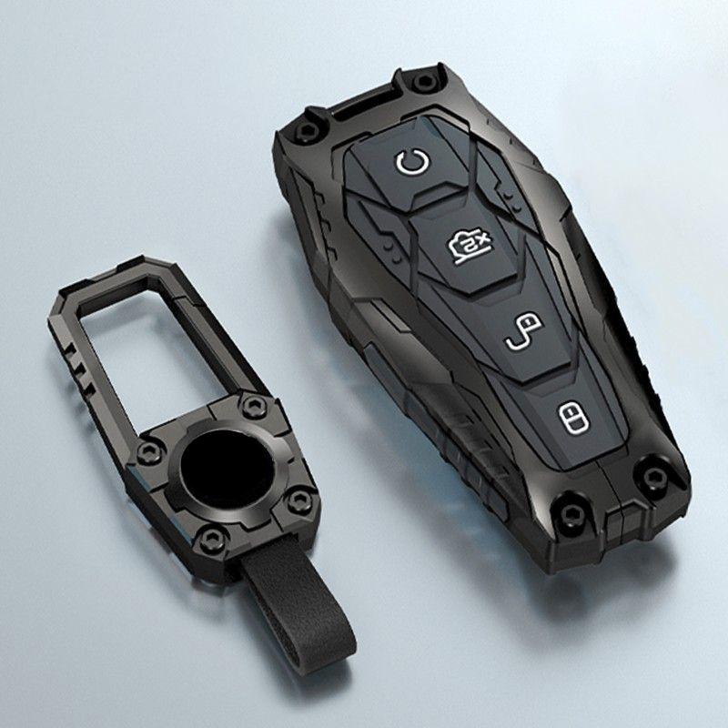 Metal Car Remote Key Cover Case For Byd Atto 3 Atto 8 Shark 6 Sealion 5 Song Plus Seal U Sealion 7 Holder Shell Protector Fob