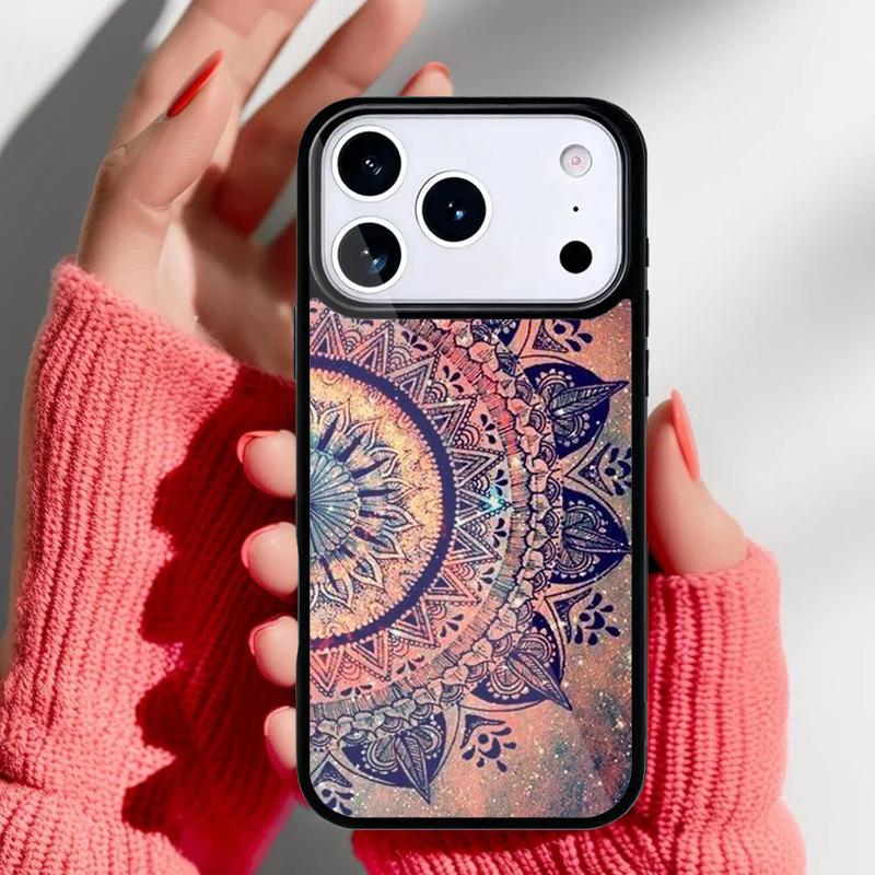 Bohemian Tie Dye Hippie Mandala Phone Case for iPhone 17 16 15 14 13 Pro Max Back Cover for 12 11 Pro Coque