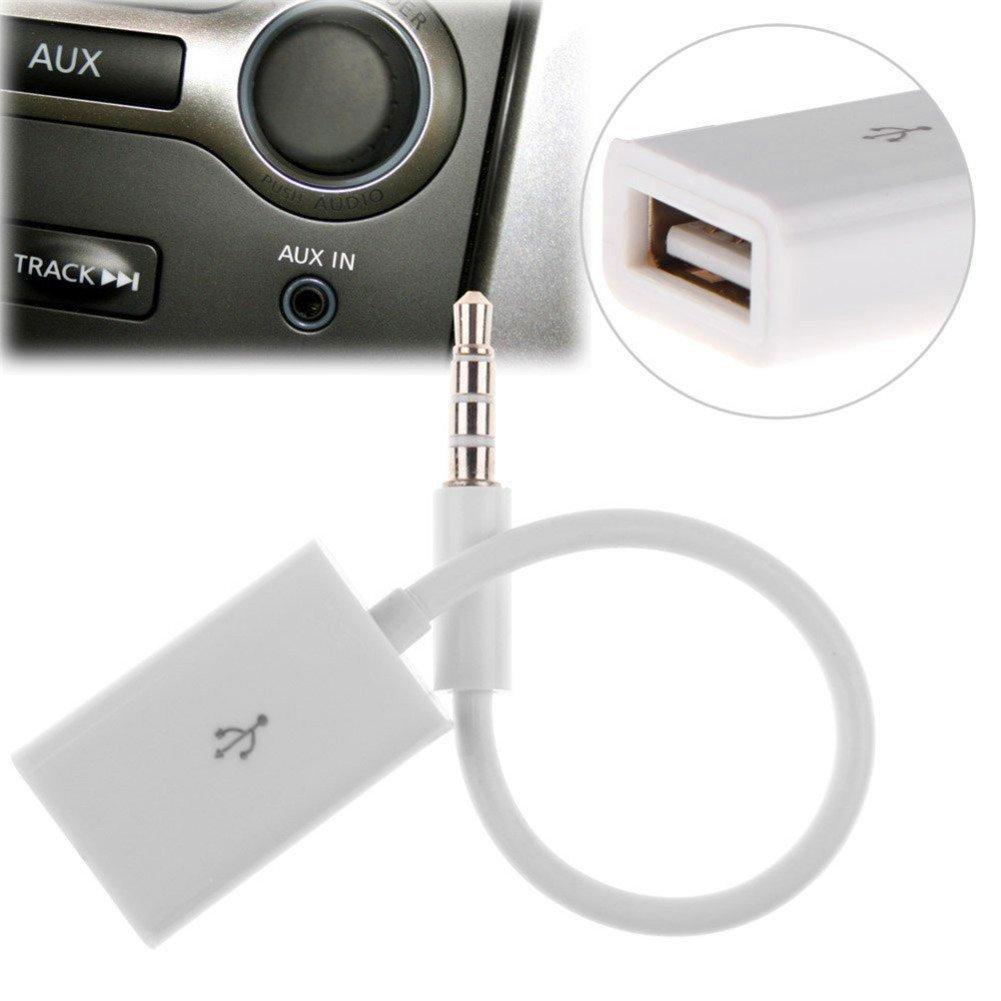 BLUEXIN 3.5MM Male Aux Audio Plug Jack To USB 2.0