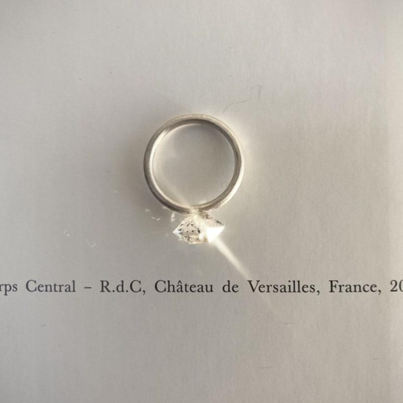 

SUZURAN organic silver ring2_herkima diamond Organic raw silver ring Hakima diamond 10