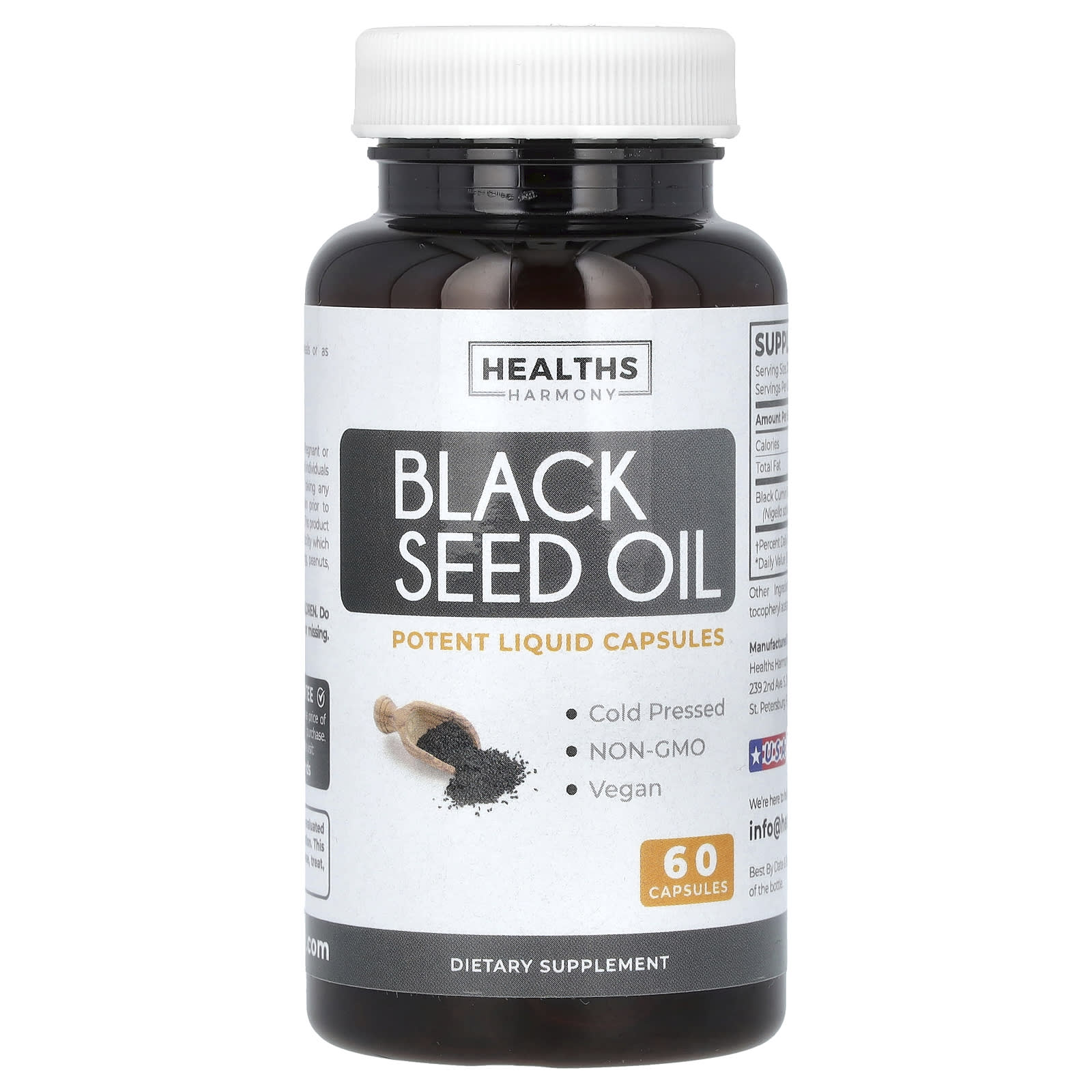 

Black Seed Oil, 60 Capsules (500Mg per Capsule)