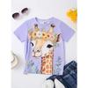Girls' Clothing Cute Animal Elephant & Deer 3d Print Fashion Casual T-Shirts Funny Girls' T-Shirts