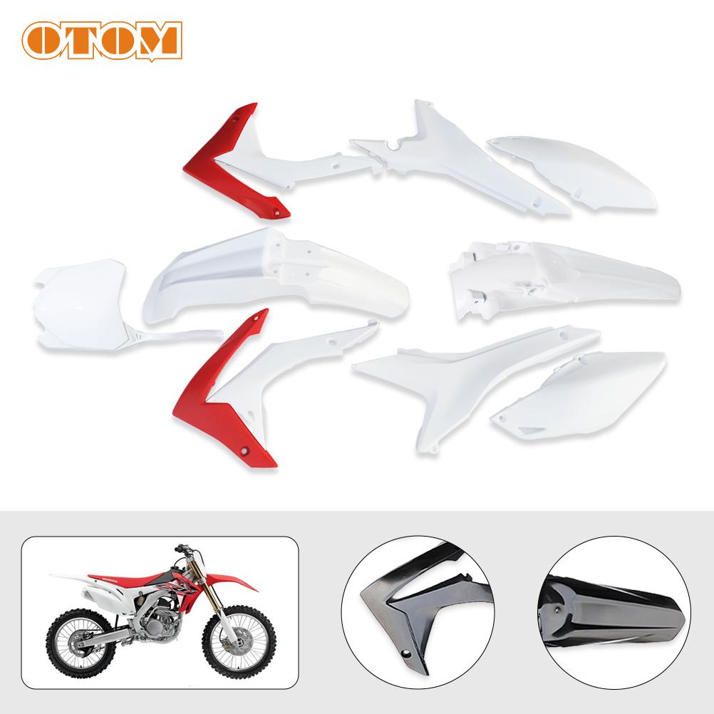 OTOM 2013-2017 Motorcycle Plastic Kit Full Body Fairing Side Panel Fender Fuel Tank Front Number Plate For HONDA CRF250R CRF450R