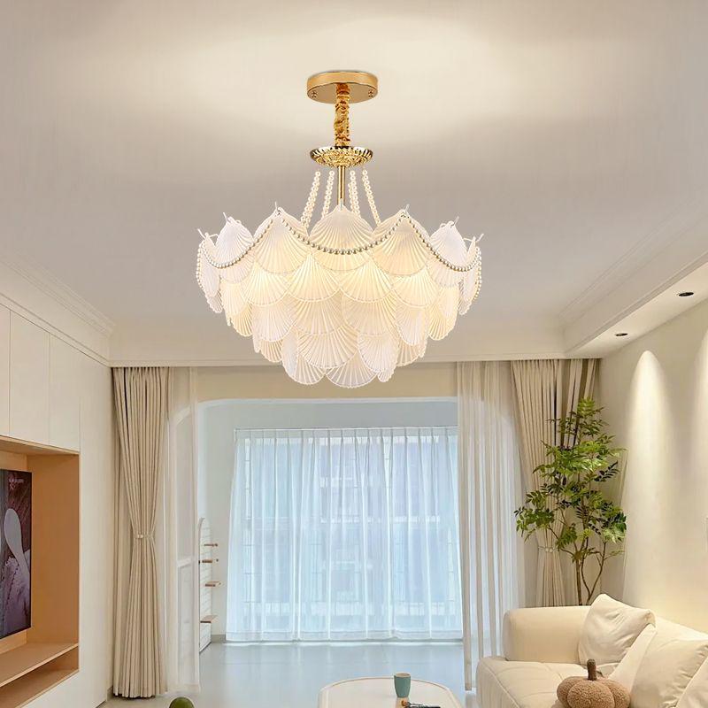 Modern French Crystal Pearl Chandelier for Living Room and Dining Room