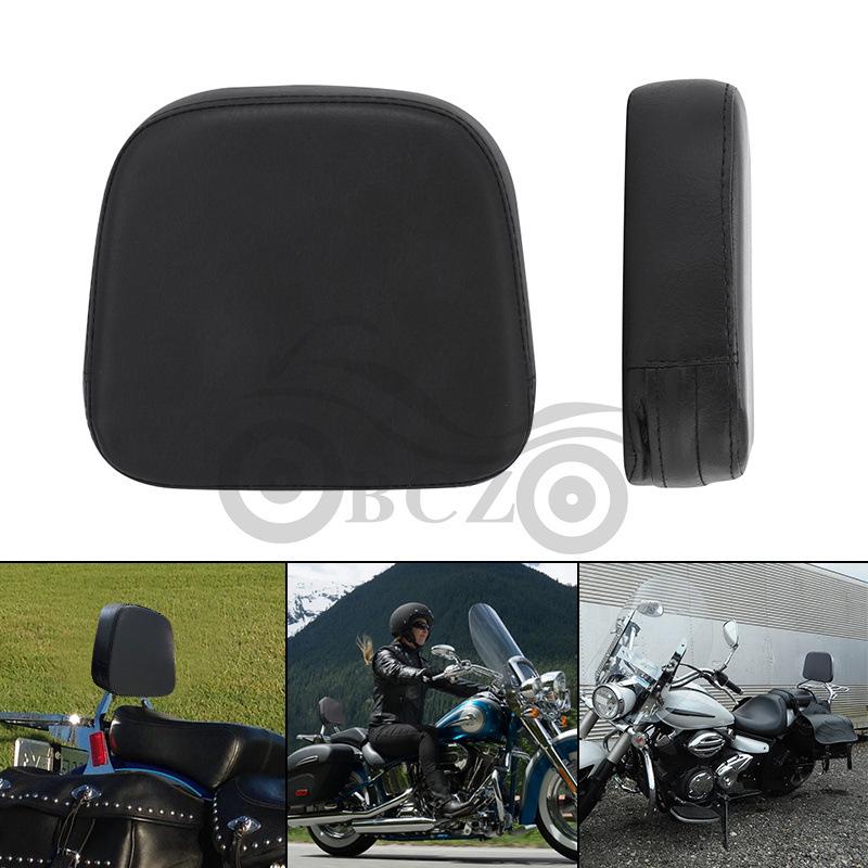 Black Universal Square Backrest for Harley Cruiser Motorcycle