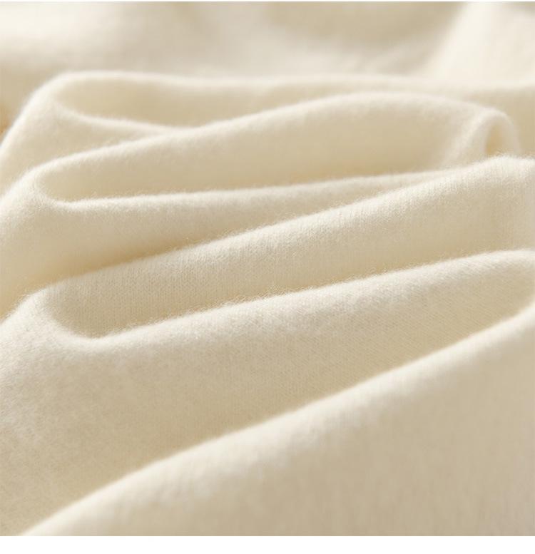 Women's High Waist Wool Knitted Wide-Leg Pants - Autumn/Winter Floor-Length