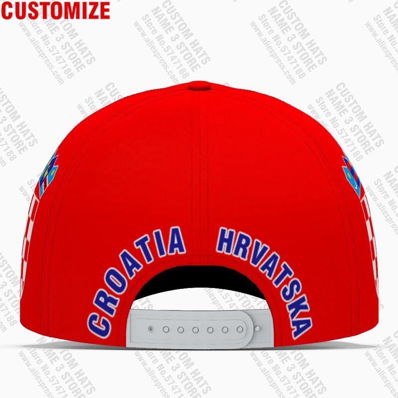 Croatia Baseball Cap Free Custom Name Number Team Logo Hr Hat Hrv Country Travel Croatian Nation Hrvatska Republic Flag Headgear