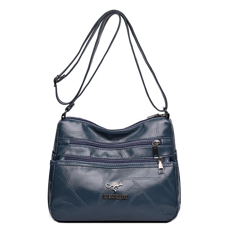 Torba Damska Miękka Tekstura Torba Prosta Atmosfera Torba na Ramię Duża Pojemność Torba Crossbody Torba dla Mamy w Średnim Wieku