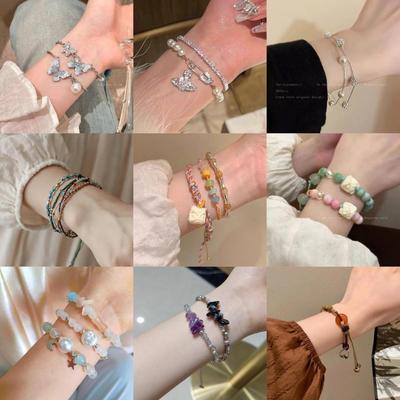 Summer-Ready: Chinese Ethnic Style Light Luxury Bracelet - Trendy and Versatile for Women