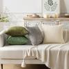 Green Decorative Pillow Covers Soft Chenille Couch Throw Pillows Farmhouse Cushion Cover for Home Decor Sofa Bedroom Living Room
