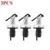 3PC Stainless Steel Oil Vinegar Cruet Dispenser with Drip Free Spouts for Kitchen Wine Olive Oil Balsamic Dressing Pourer Bottle