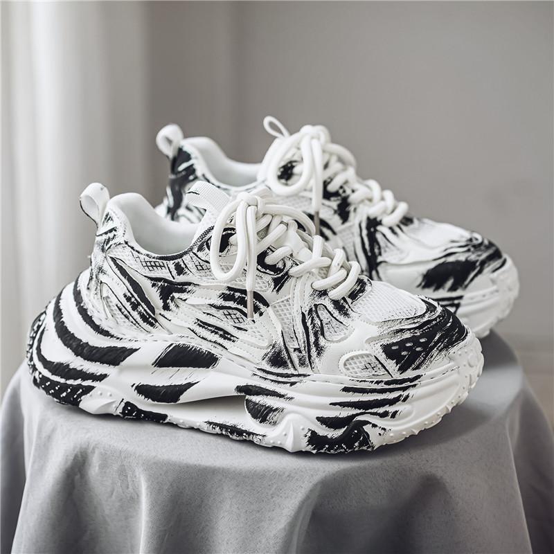 Мужские трендовые кроссовки Clunky для активного отдыха нескользящие дышащие повседневные спортивные кроссовки удобная рабочая обувь 39 белый 2987₽