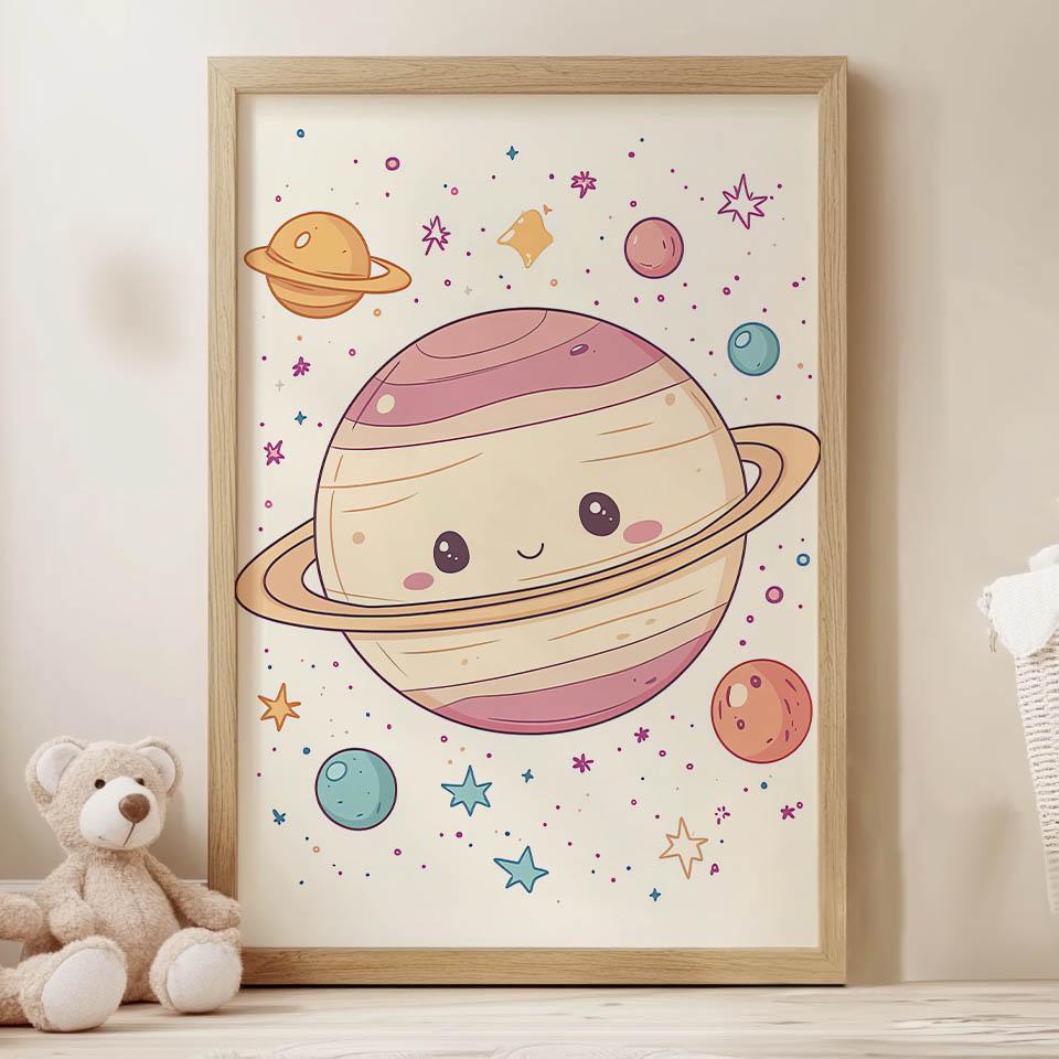 Plakat Urocza Planetka Plakat Urocza Planetka, 50X70 Cm, Bez Ramy, Płótno Premium Na Blejtramie